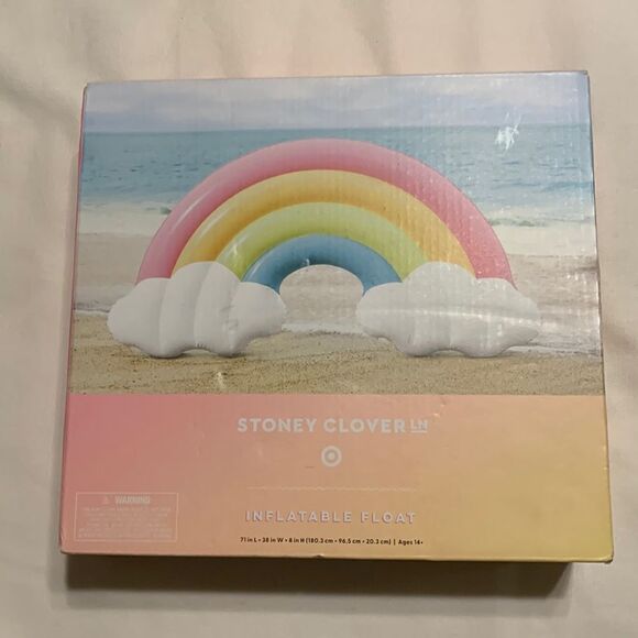 Stony Clover inflatable rainbow/pastel float.  See ALL pics.  NWT - Picture 4 of 8
